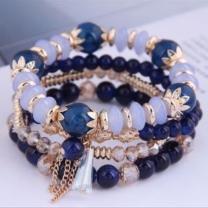 Bohemian multilayered beaded bracelets
